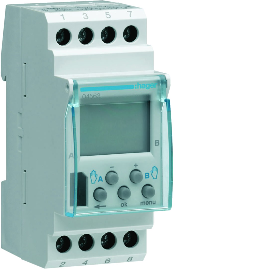 Hager - Horloge astronomique 2 voies sur 7 jours + clé de programmation