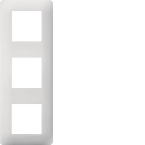 Hager - Essensya Plaque 3 postes reversible entraxe 71mm Blanc