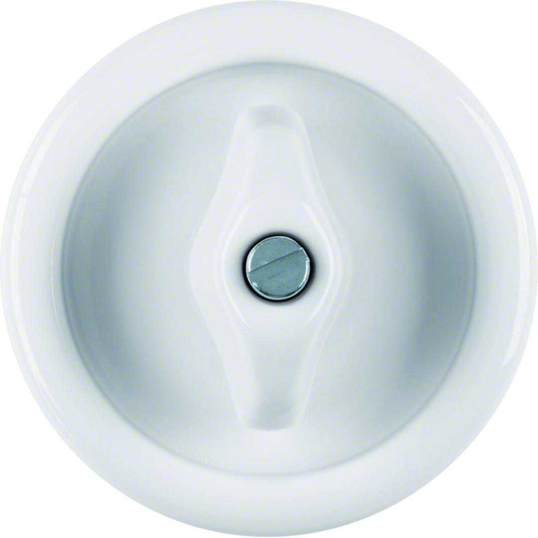 Hager - Enjoliveur 1930 avec manette rotative finition procelaine de Rosenthal Alba
