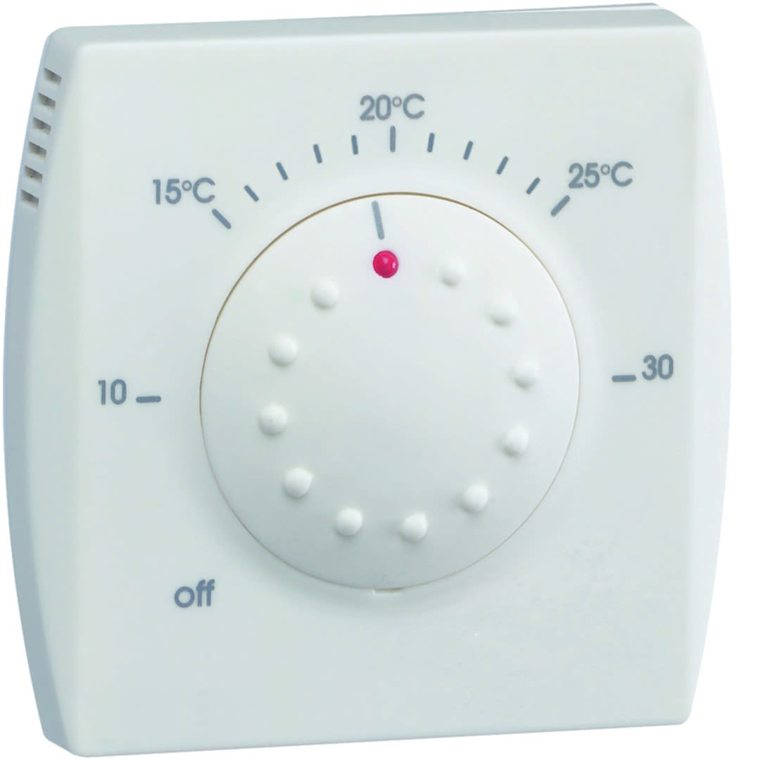 Hager - Thermostat ambiance électronique semi-encastré chauf eau ch entrée abaiss 230V