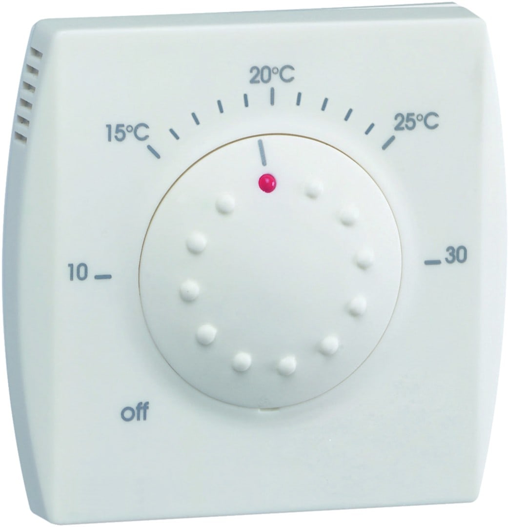 Hager - Thermostat ambiance électronique semi-encastré chauf eau ch entrée abaiss 230V