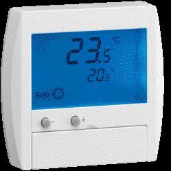 Hager - Thermostat ambiance digital semi-encastré chauf élec avec entrée fil pilote 230V