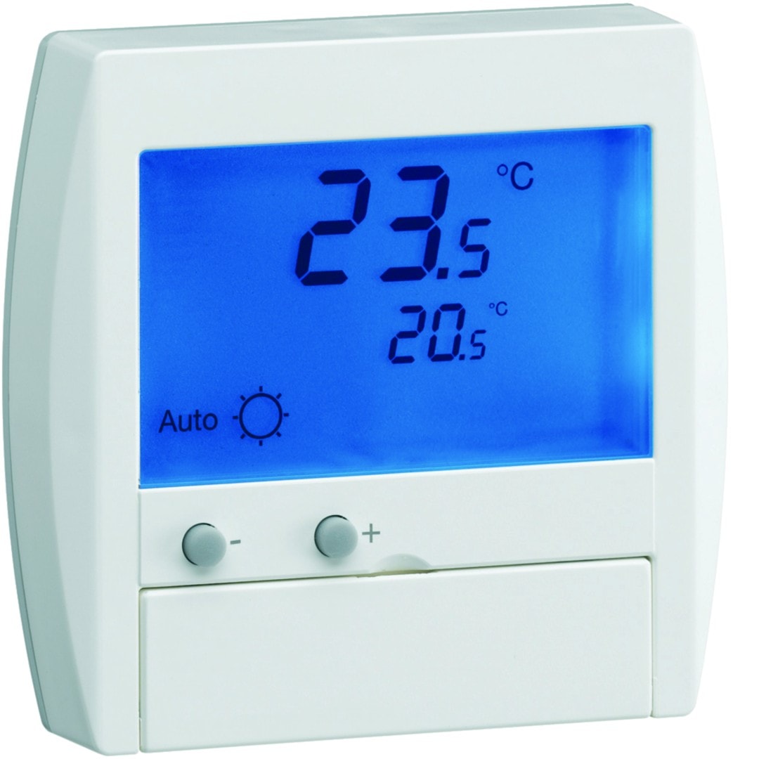 Hager - Thermostat ambiance digital semi-encastré chauf élec avec entrée fil pilote 230V