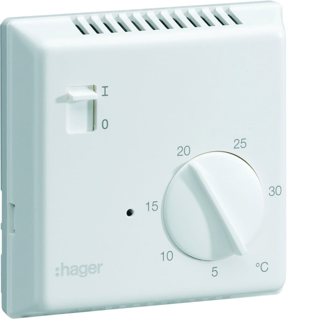 Hager - Thermostat ambiance électronique saillie chauf élec avec entrée fil pilote 230V