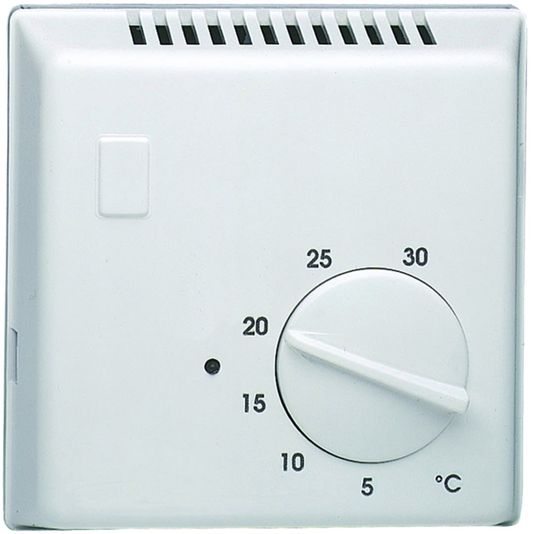 Hager - Thermostat ambiance bi-métal chauf eau ch contact inv voyant entrée abaiss 230V