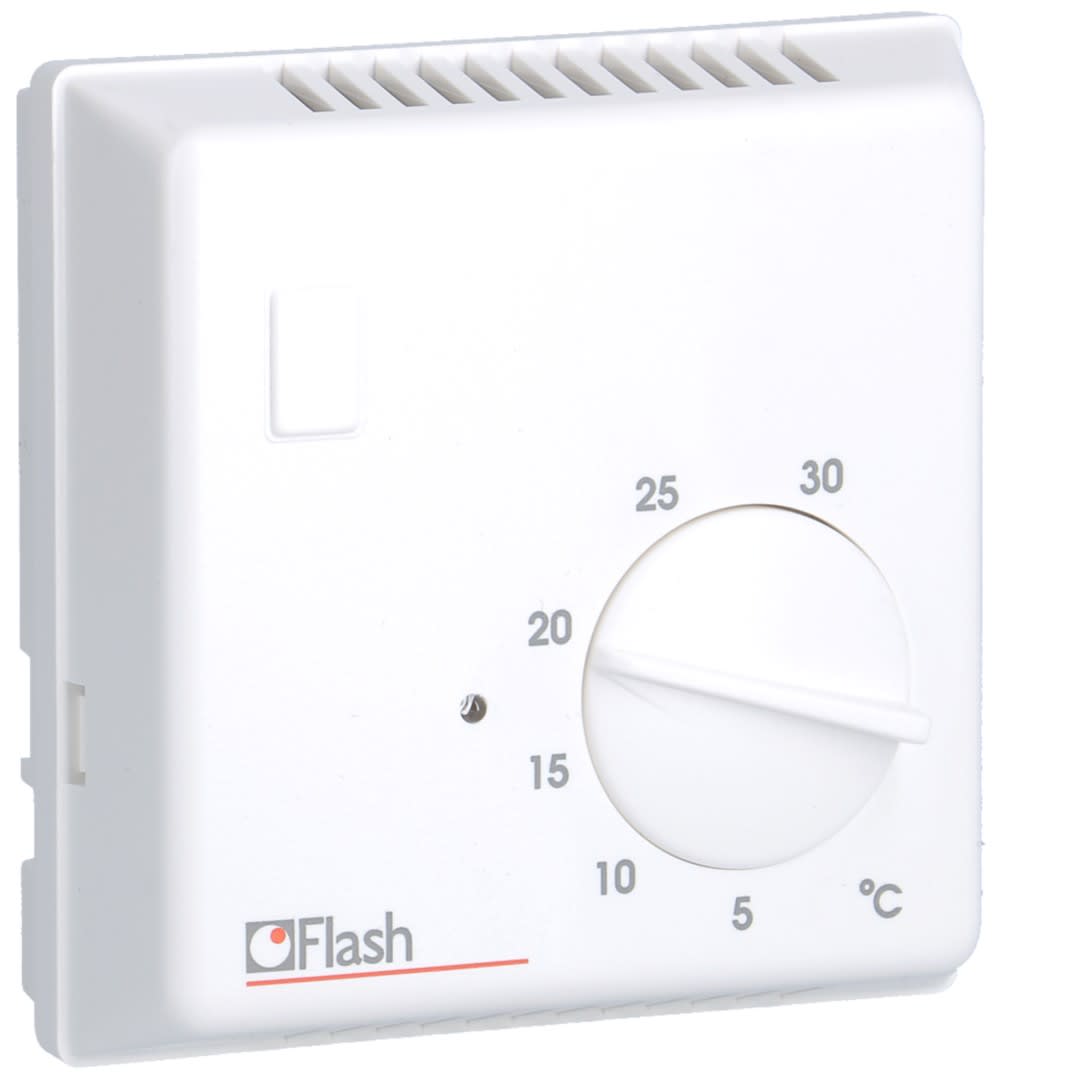 Hager - Thermostat ambiance bi-métal chauf eau ch avec contact inverseur + voyant 230V