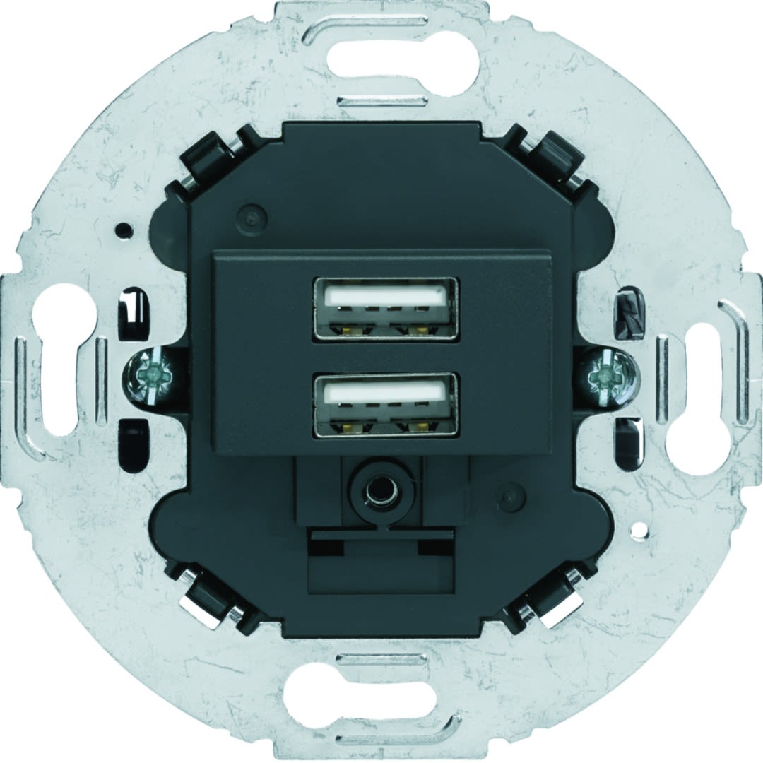 Hager - Chargeur USB A+A 1930 Anthracite