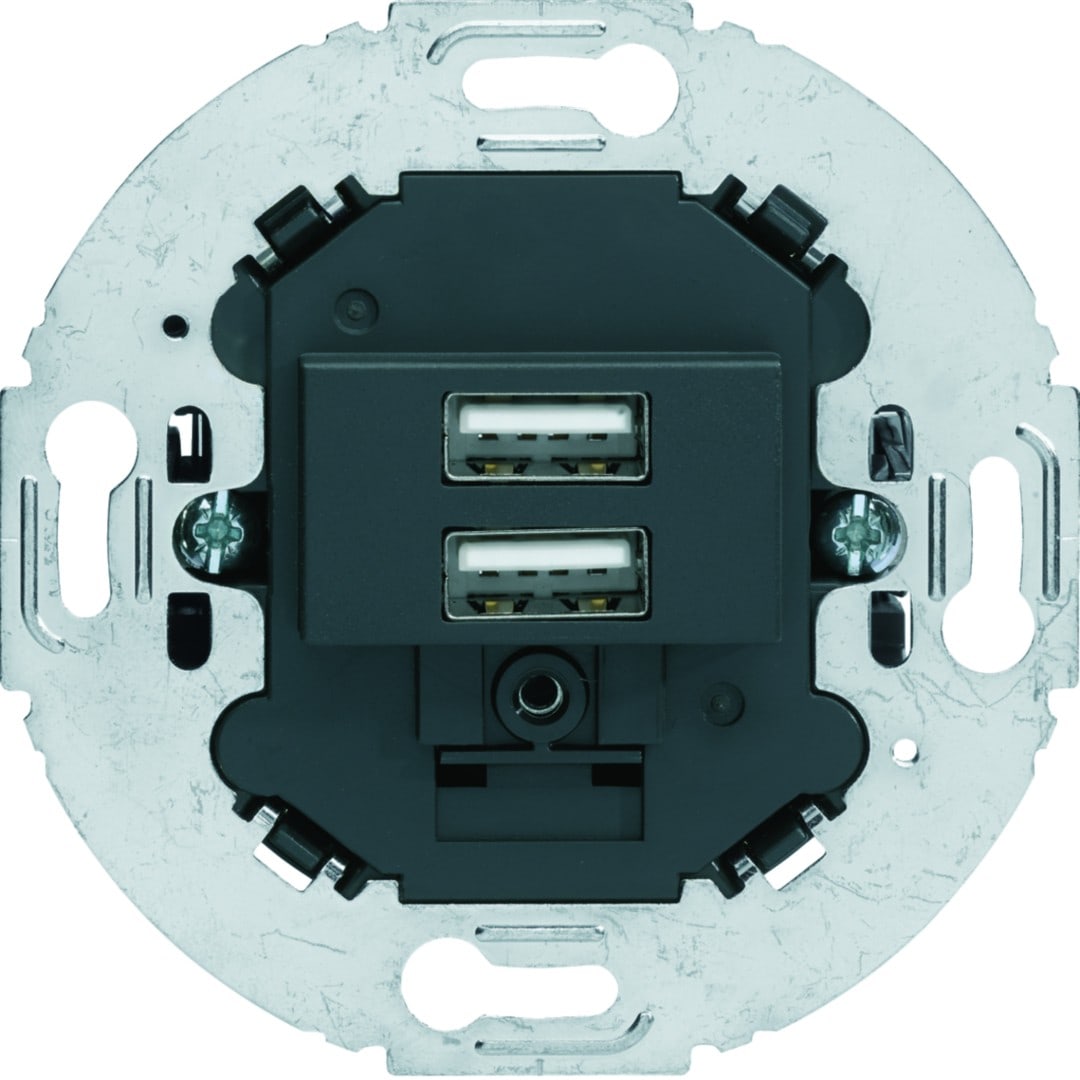 Hager - Chargeur USB A+A 1930 Anthracite