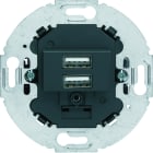 Hager - Chargeur USB A+A 1930 Anthracite