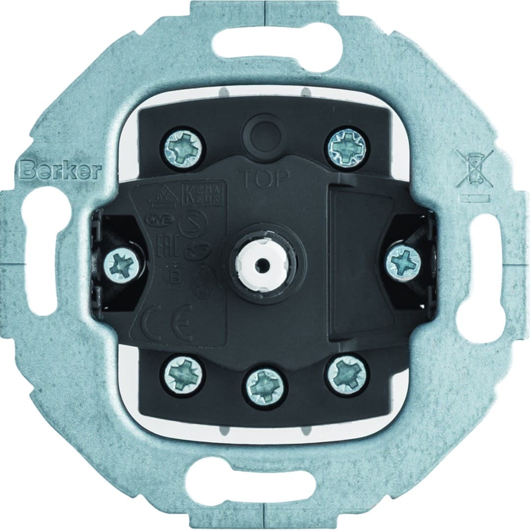 Hager - Interrupteur bipolaire rotatif blanc 1930