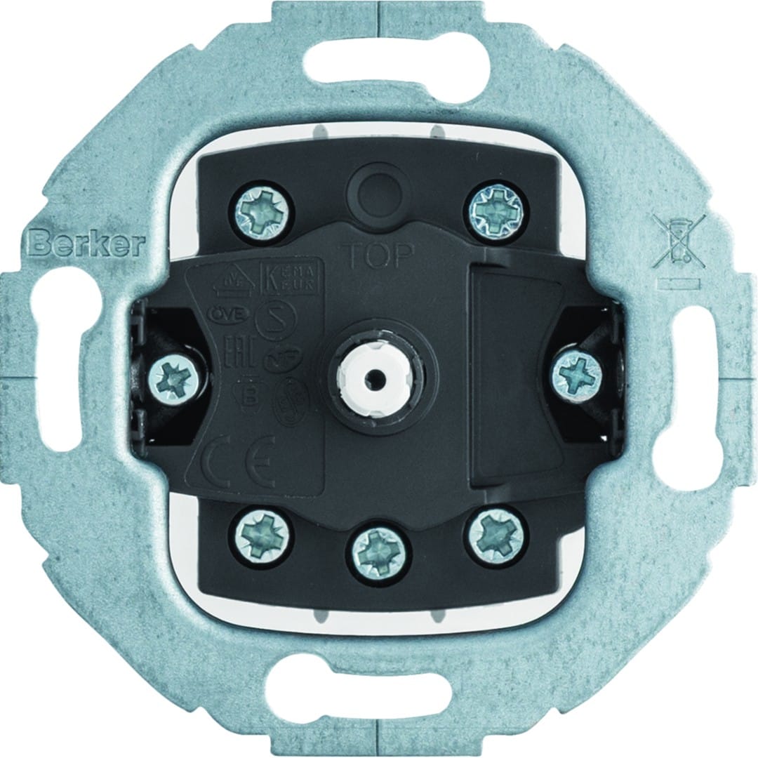 Hager - Interrupteur bipolaire rotatif blanc 1930