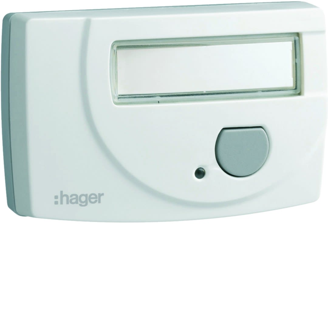 Hager - Emetteur bouton poussoir à piles pour récepteur carillon