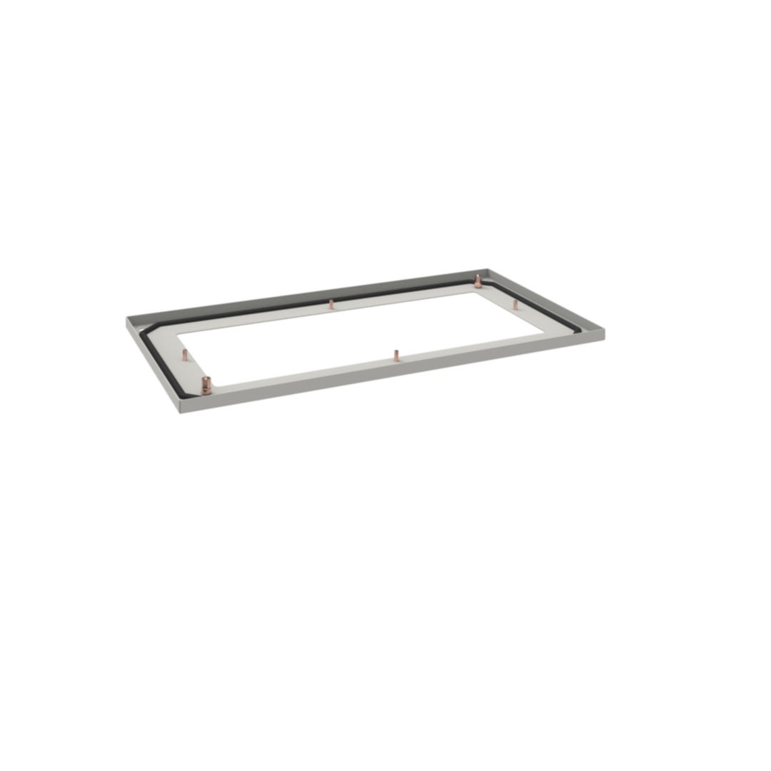 Hager - Plaque passe câbles ouverte basse pour quadro evo 450x400