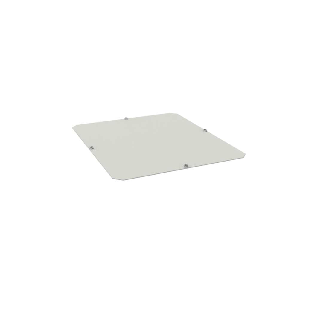 Hager - Plaque entrée prédécoupes plaque passe câbles ouverte basse quadro evo 450x600