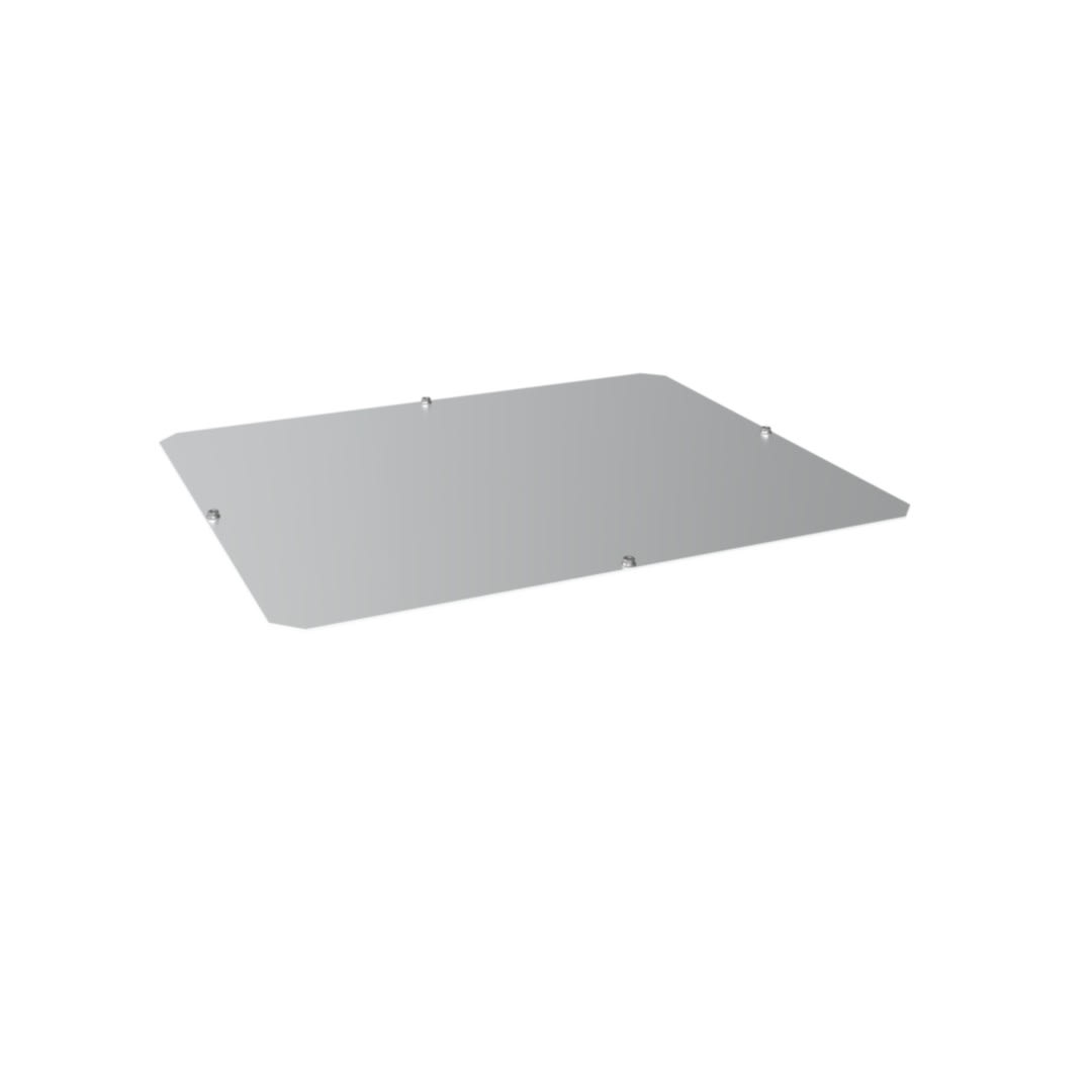 Hager - Plaque entrée pleine en AL plaque passe câbles ouverte basse quadro evo 450x800