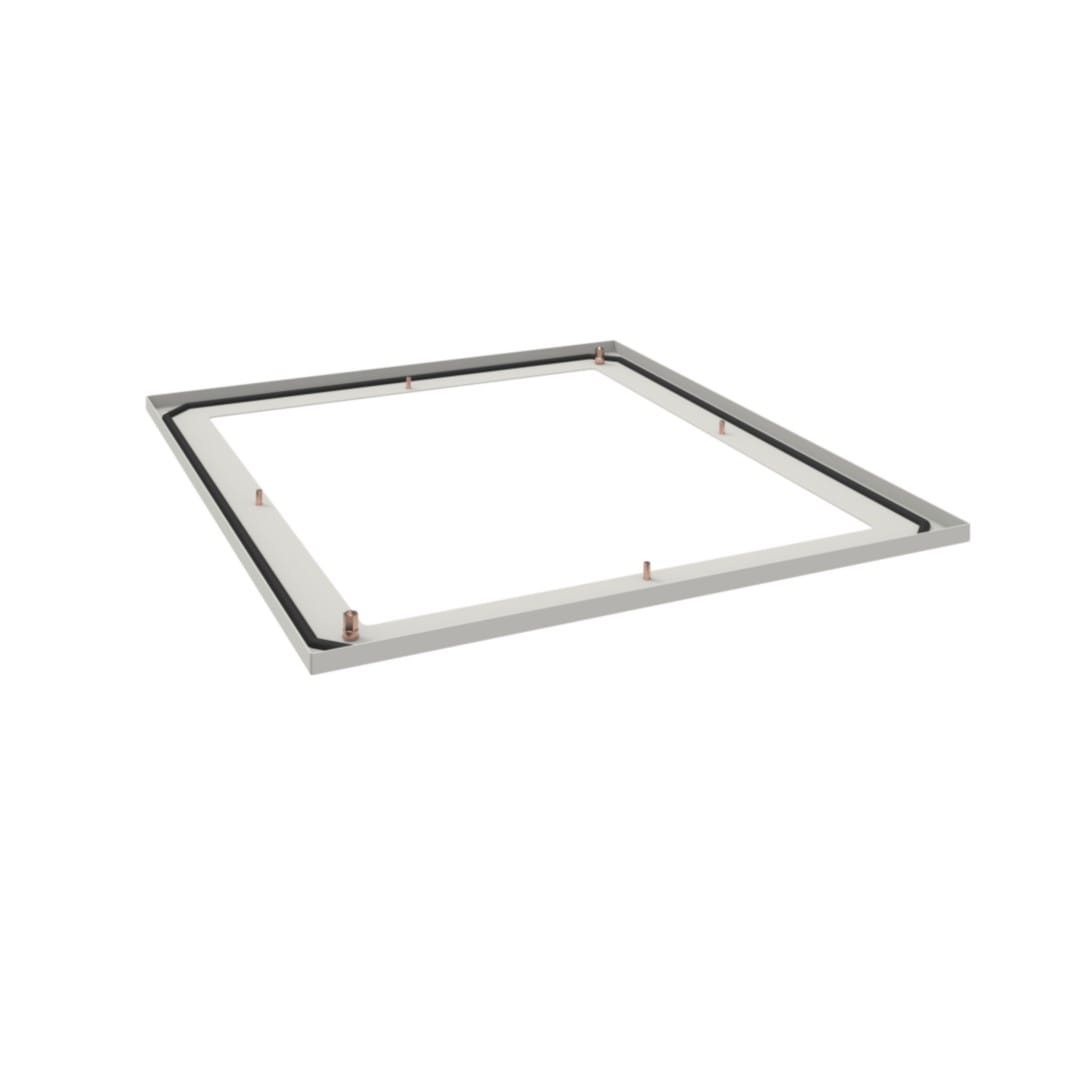 Hager - Plaque passe câbles ouverte basse pour quadro evo 450x800