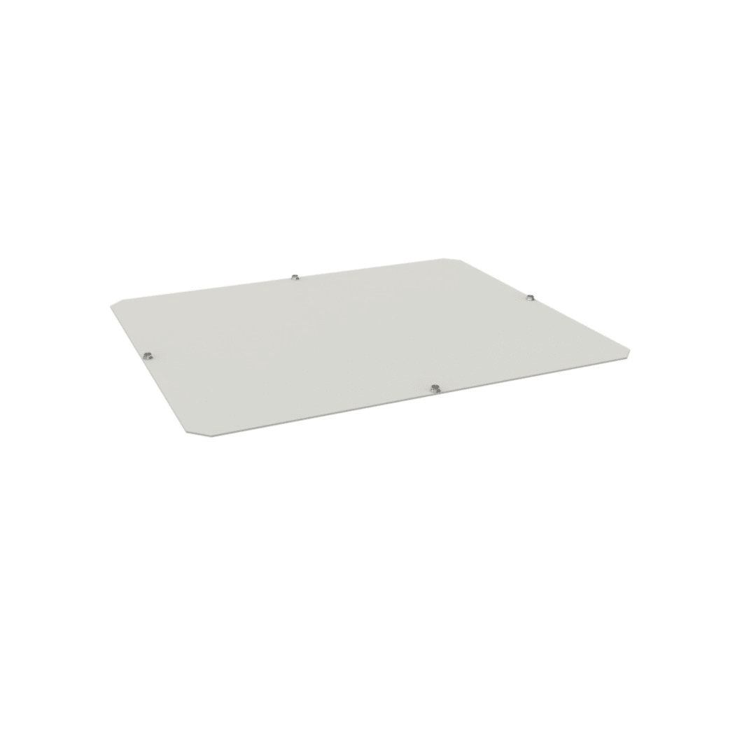 Hager - Plaque entrée prédécoupes plaque passe câbles ouverte basse quadro evo 450x800