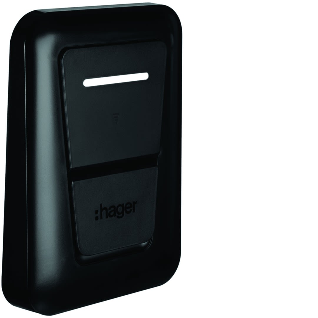 Hager - Witty one pièce détachée-Couvercle de finition noir graphite, pour witty XVR1xx
