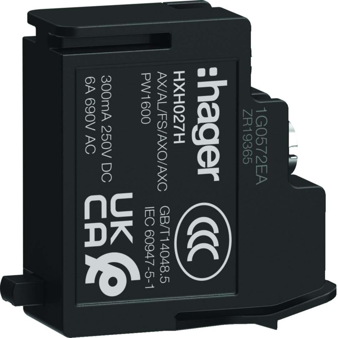 Hager - Contact auxilliare AX/AL/FS pour boitier moulé h3+ PW1600