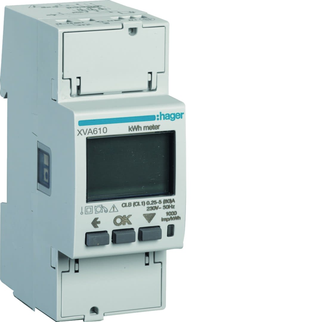 Hager - Compteur mono pour optim. solaire pour witty one avec XVA245, witty plus et flow
