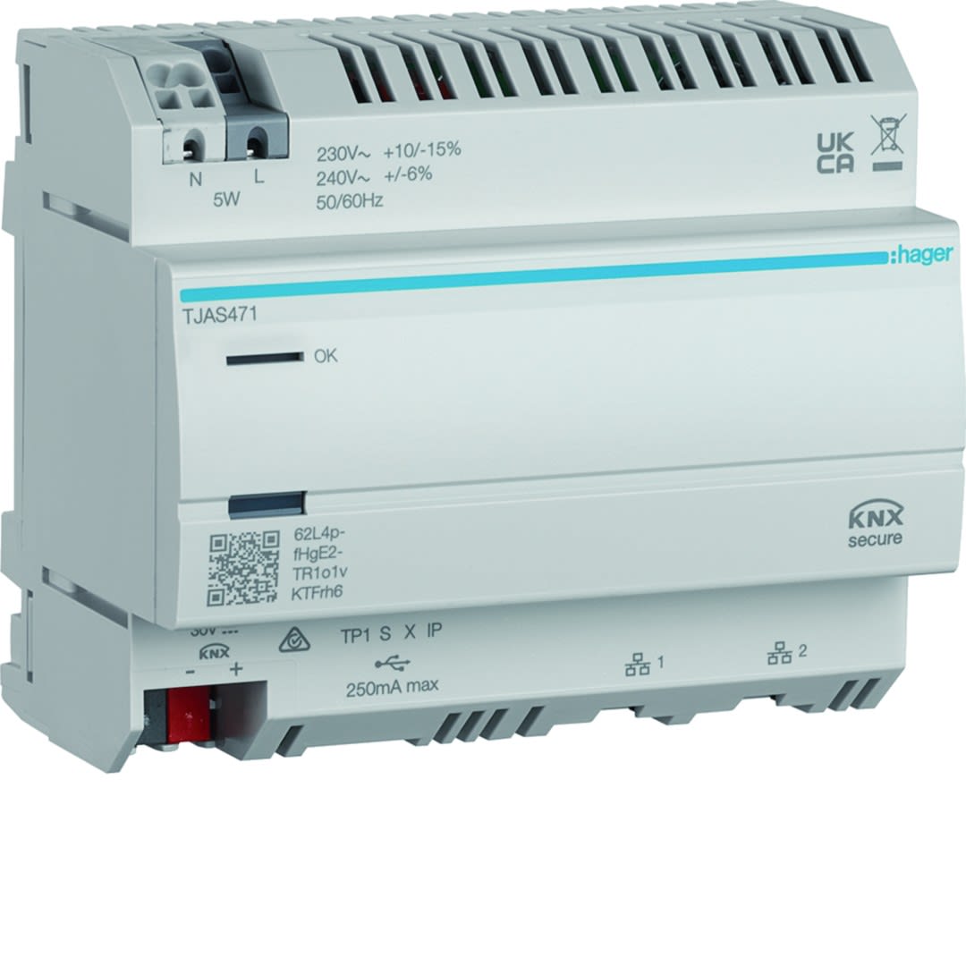 Hager - Serveur domotique KNX domovea expert, module automatisme remplacement TJA450