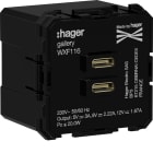 Hager - Chargeur Gallery double USB C+C 20W