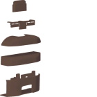 Hager - Té de dérivation pour moulure Ateha 12x20mm, Marron