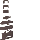 Hager - Té de dérivation pour moulure ateha 12x30mm, Marron