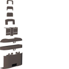 Hager - Té de dérivation pour moulure ateha 20x50mm, Marron