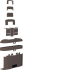 Hager - Té de dérivation pour moulure Ateha 20x50mm, Marron