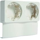 Hager - Support double appareillage sallie ateha pour moulure Ateha 20x50mm Blanc pure