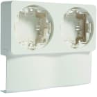 Hager - Support double appareillage sallie ateha pour moulure ateha 20x50mm Blanc pure