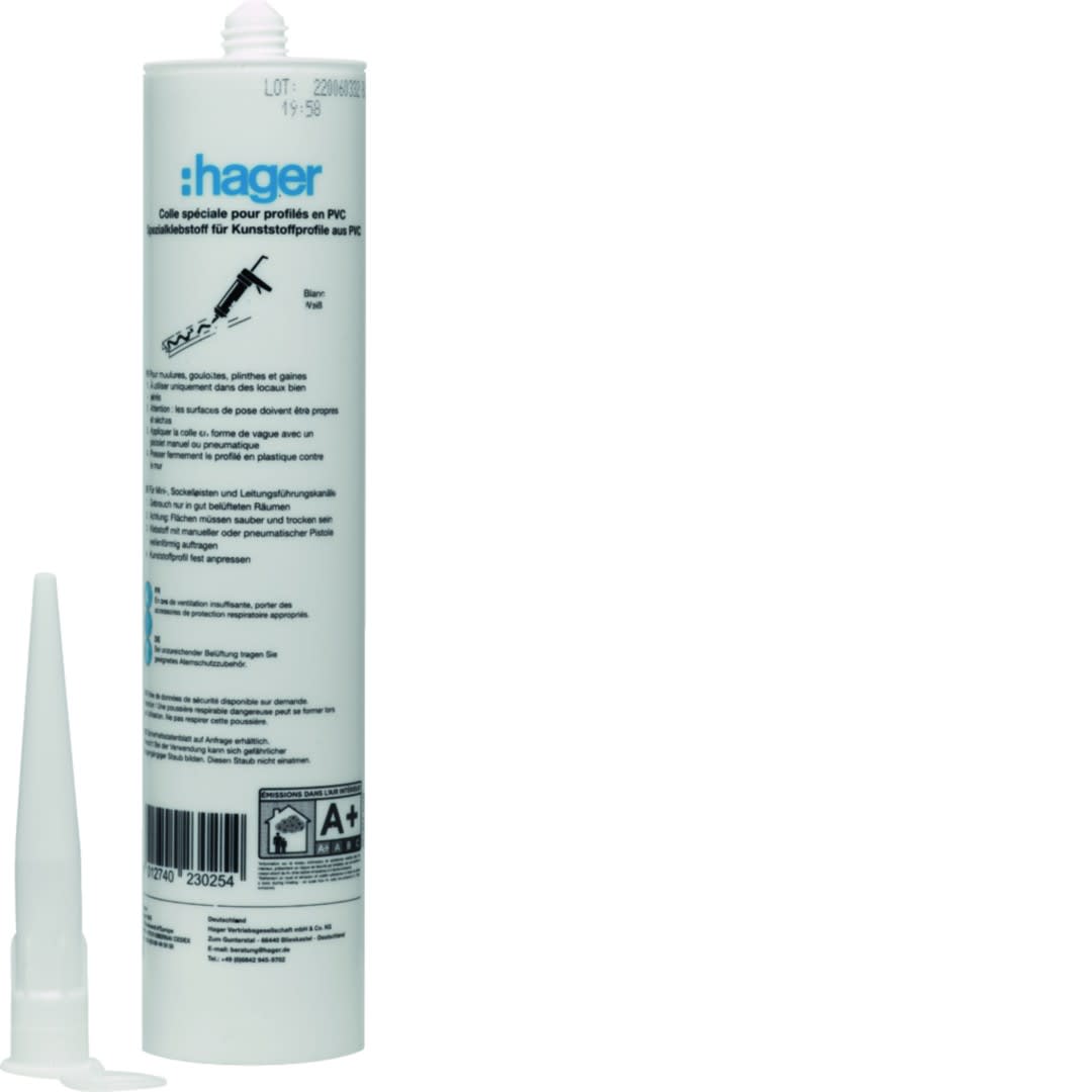 Hager - Cartouche de colle spéciale pour profilés en PVC