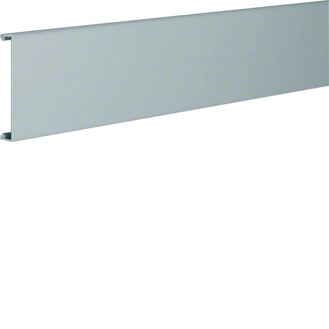 Hager - Couvercle en PVC pour goulotte de câblage BA7 80mm gris pierre