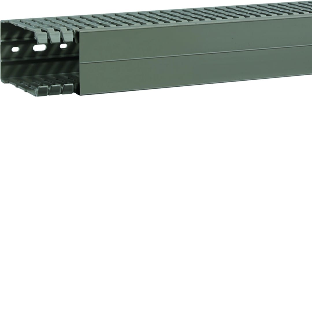 Hager - Goulotte de câblage BA7A 100x60mm PVC gris pierre