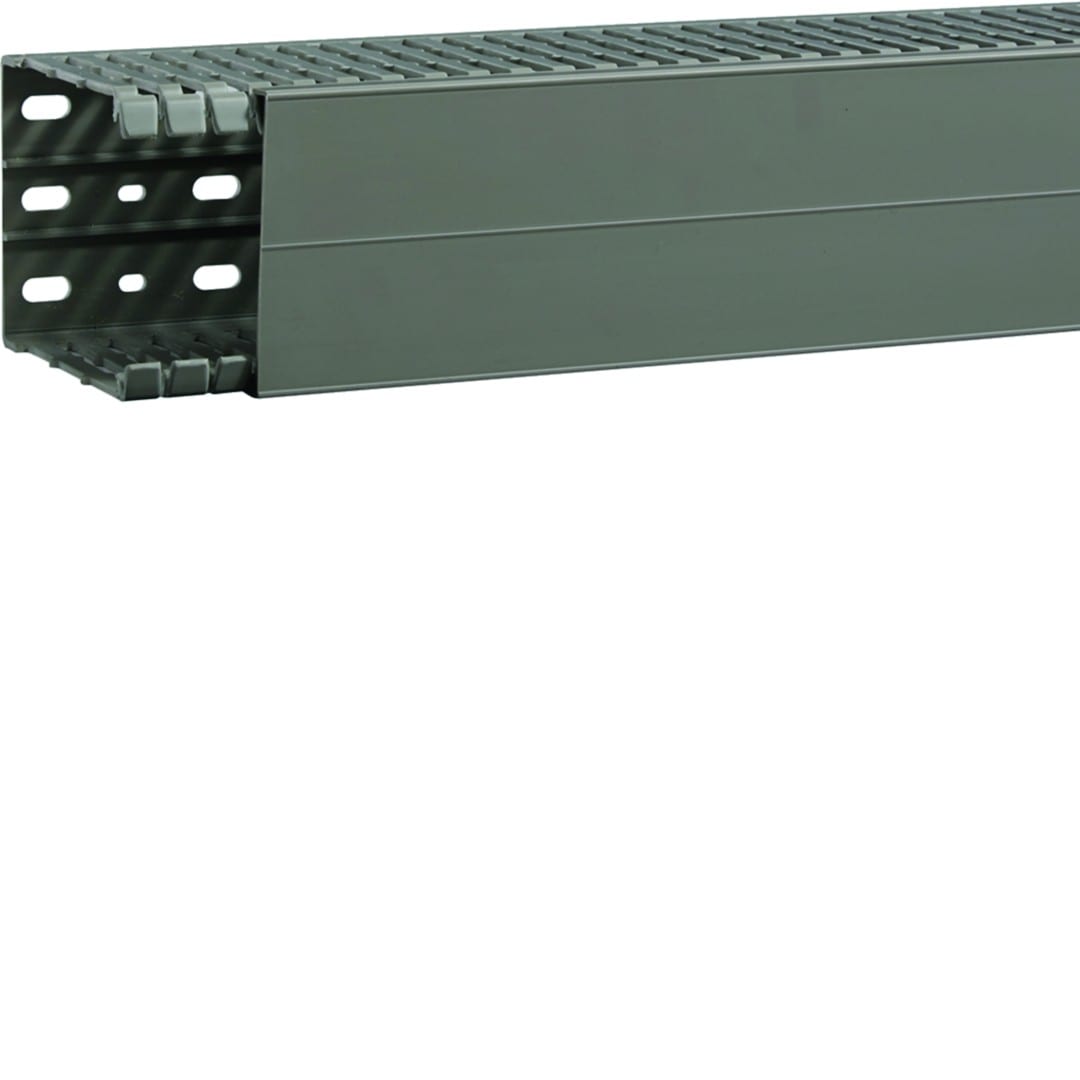 Hager - Goulotte de câblage BA7A 100x80mm PVC gris pierre