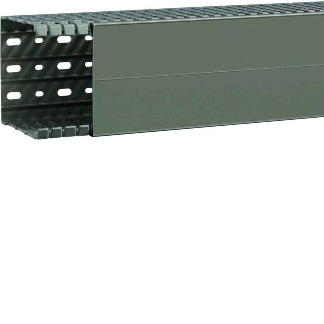 Hager - Goulotte de câblage BA7A 100x100mm PVC gris pierre