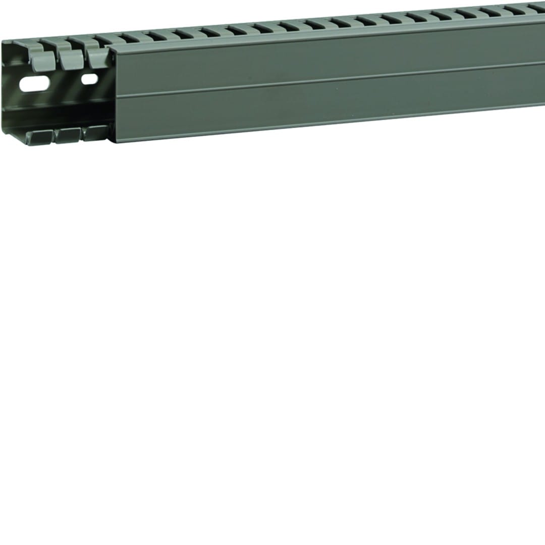 Hager - Goulotte de câblage BA7A 40x40mm PVC gris pierre