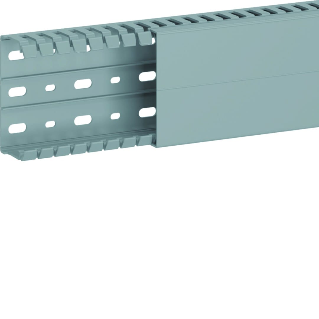 Hager - Goulotte de câblage BA7A 40x80mm PVC gris pierre