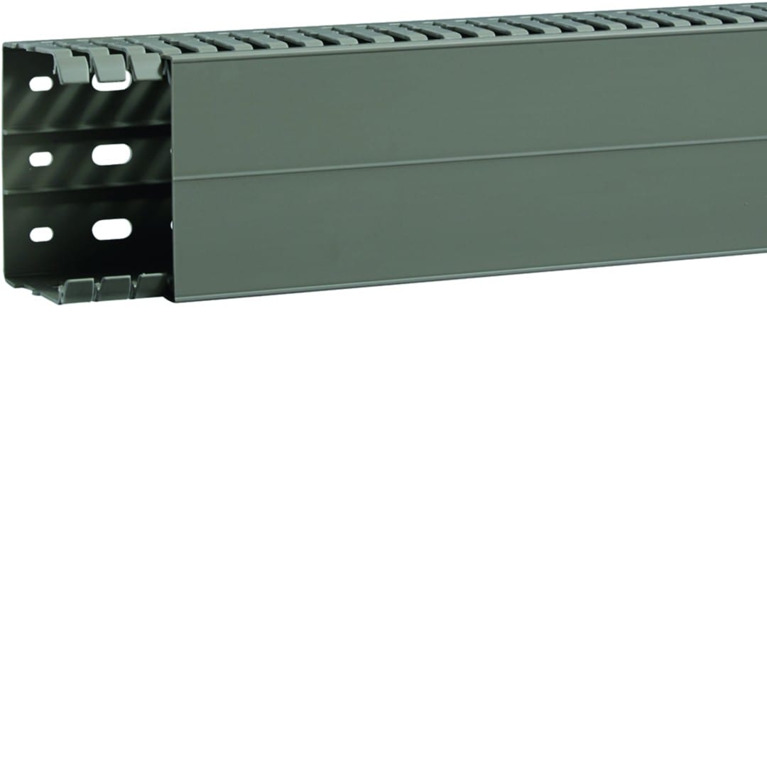 Hager - Goulotte de câblage BA7A 60x80mm PVC gris pierre