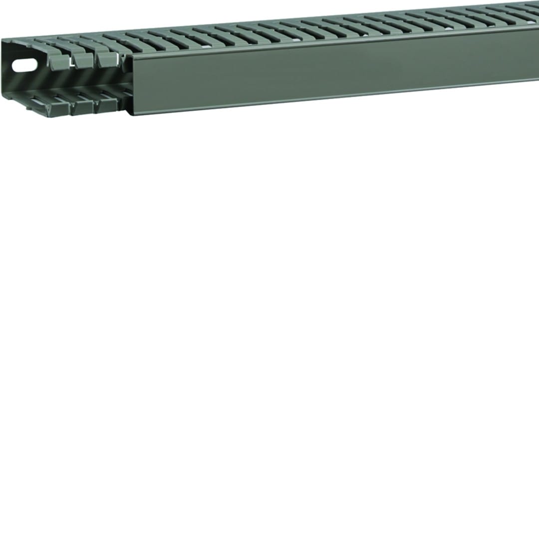 Hager - Goulotte de câblage BA7A 80x30mm PVC gris pierre