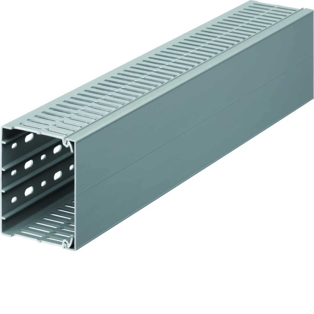 Hager - Goulotte de câblage BA7A 80x100mm PVC gris pierre
