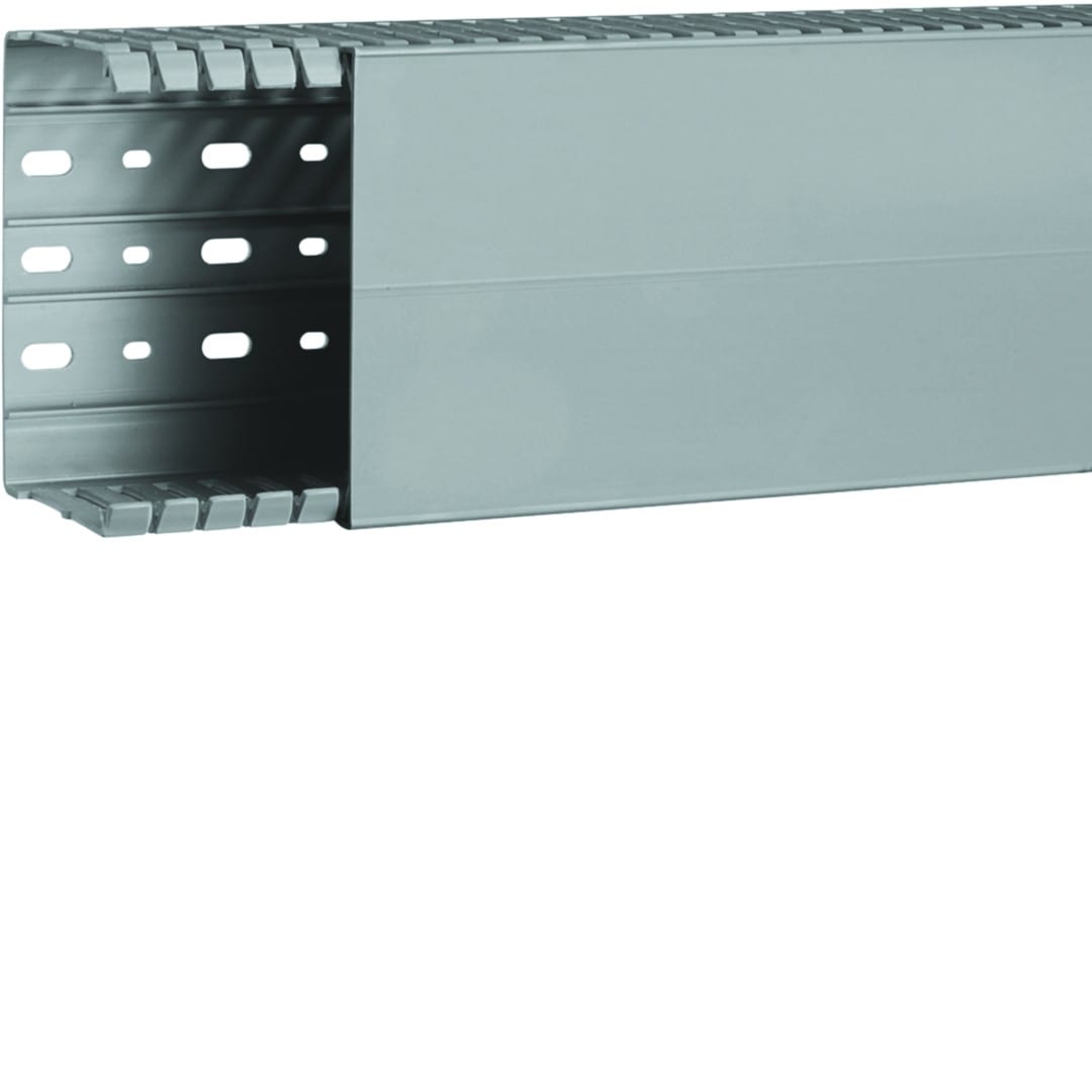 Hager - Goulotte de câblage BA7A 80x120mm PVC gris pierre