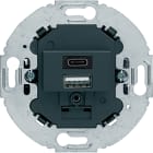 Hager - Chargeur USB A+C 1930 Anthracite