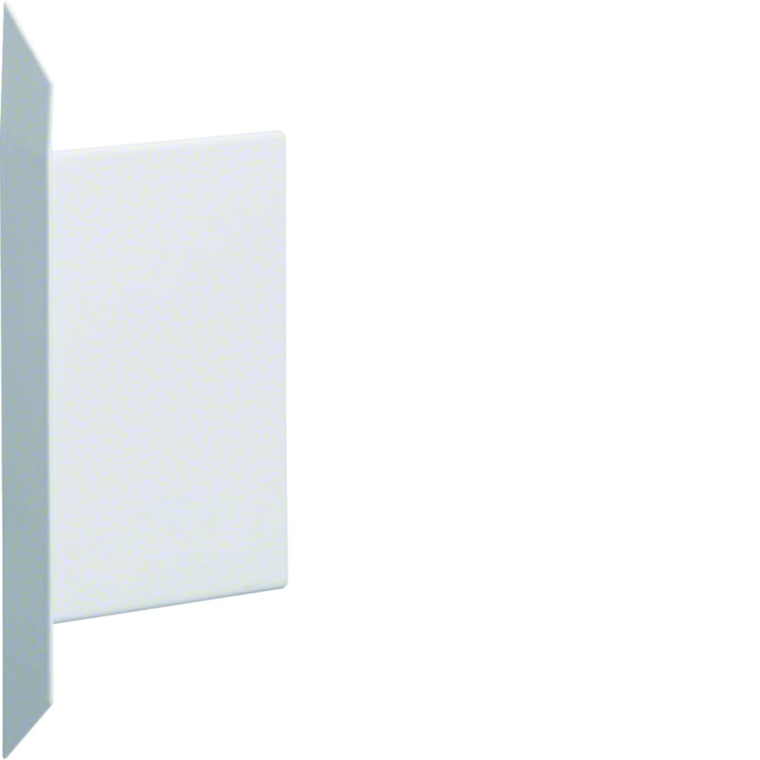 Hager - Embout pour BKIS épais 12,5mm simple hauteur acier RAL 9016 Pure