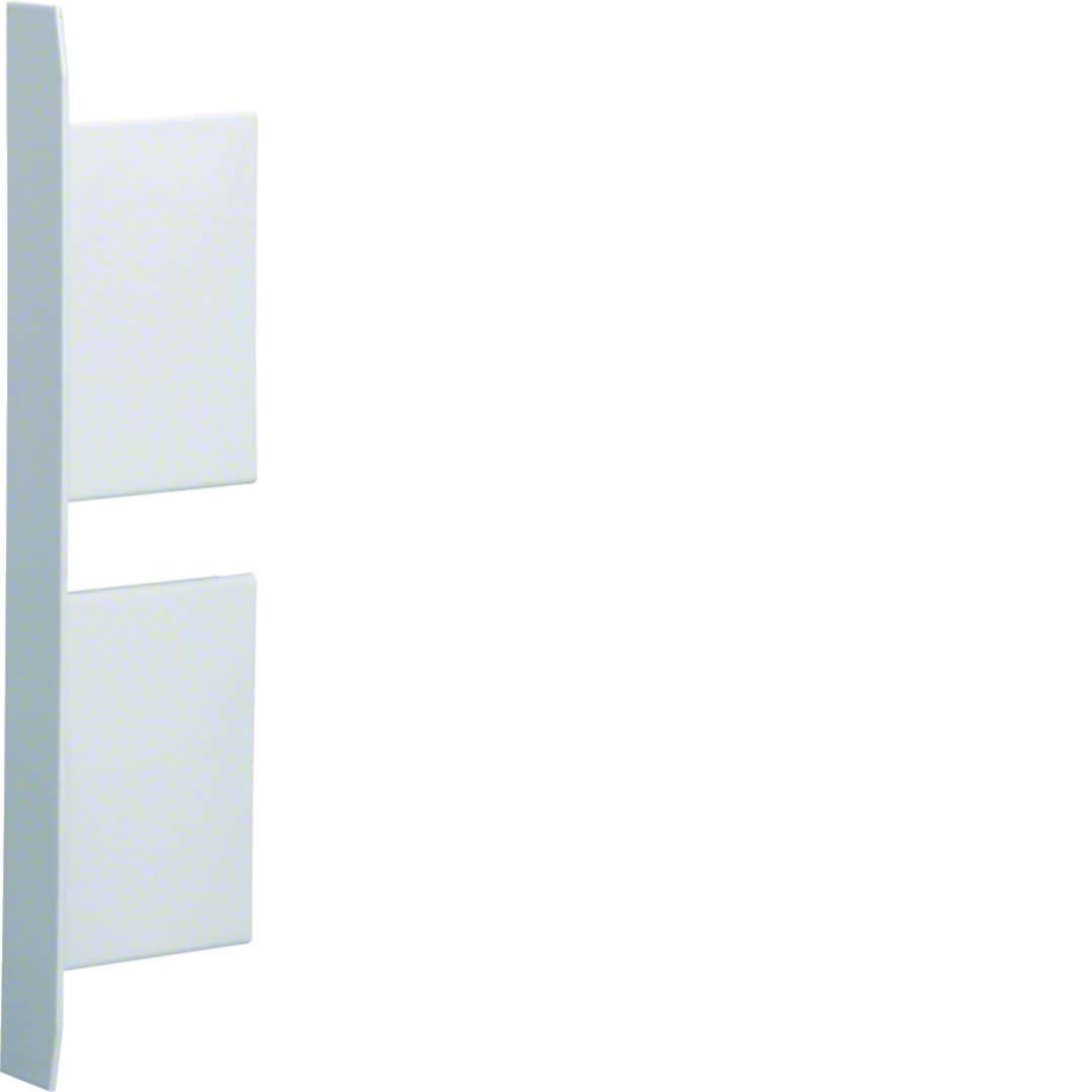 Hager - Embout pour BKIS épais 25mm 2 compartiments acier RAL 9016Pure