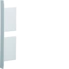 Hager - Embout pour BKIS épais 25mm 2 compartiments acier RAL 9016Pure