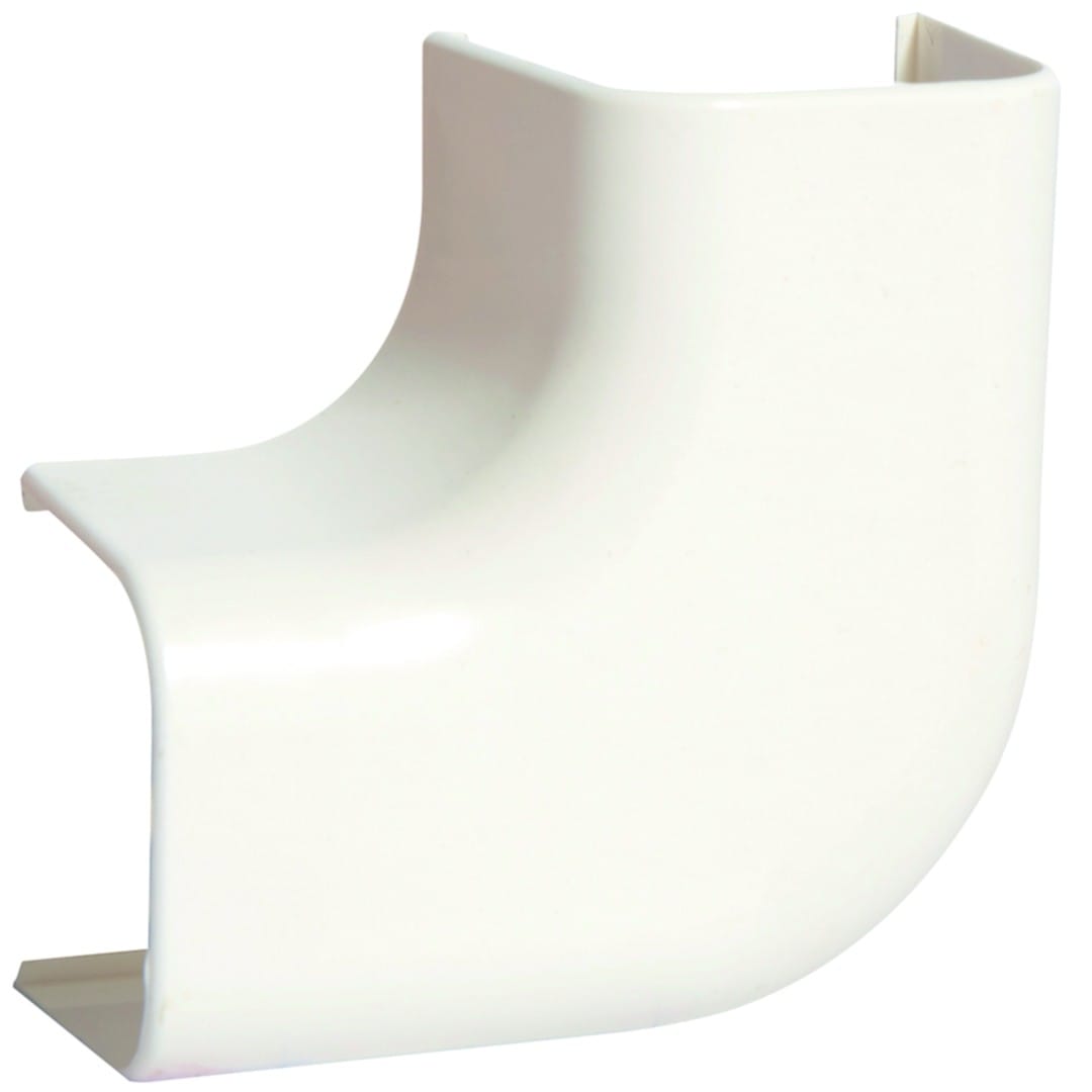 Hager - Angle plat pour goulotte de climatisation CLM 30 x 35 mm Blanc paloma