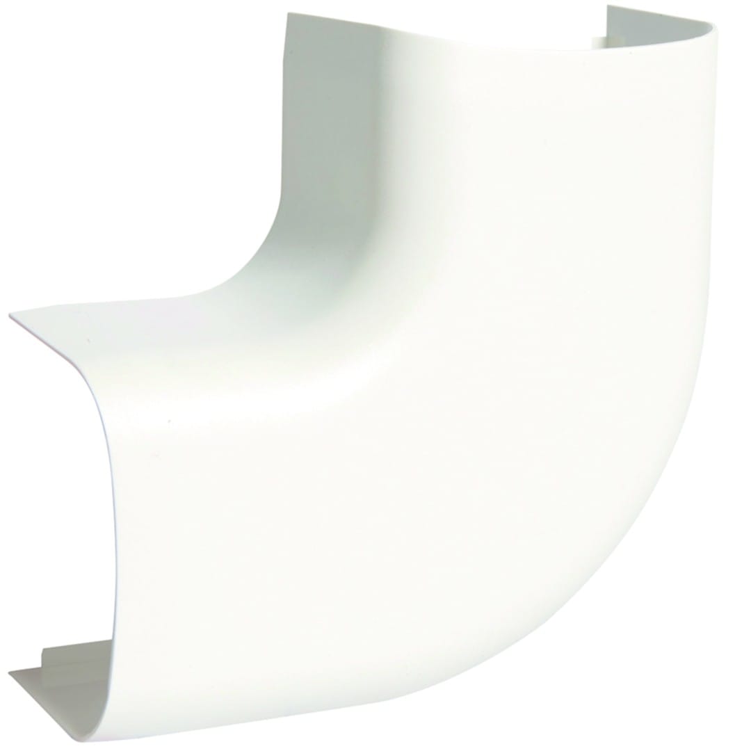 Hager - Angle plat pour goulotte de climatisation CLM 50 x 65 mm Blanc paloma