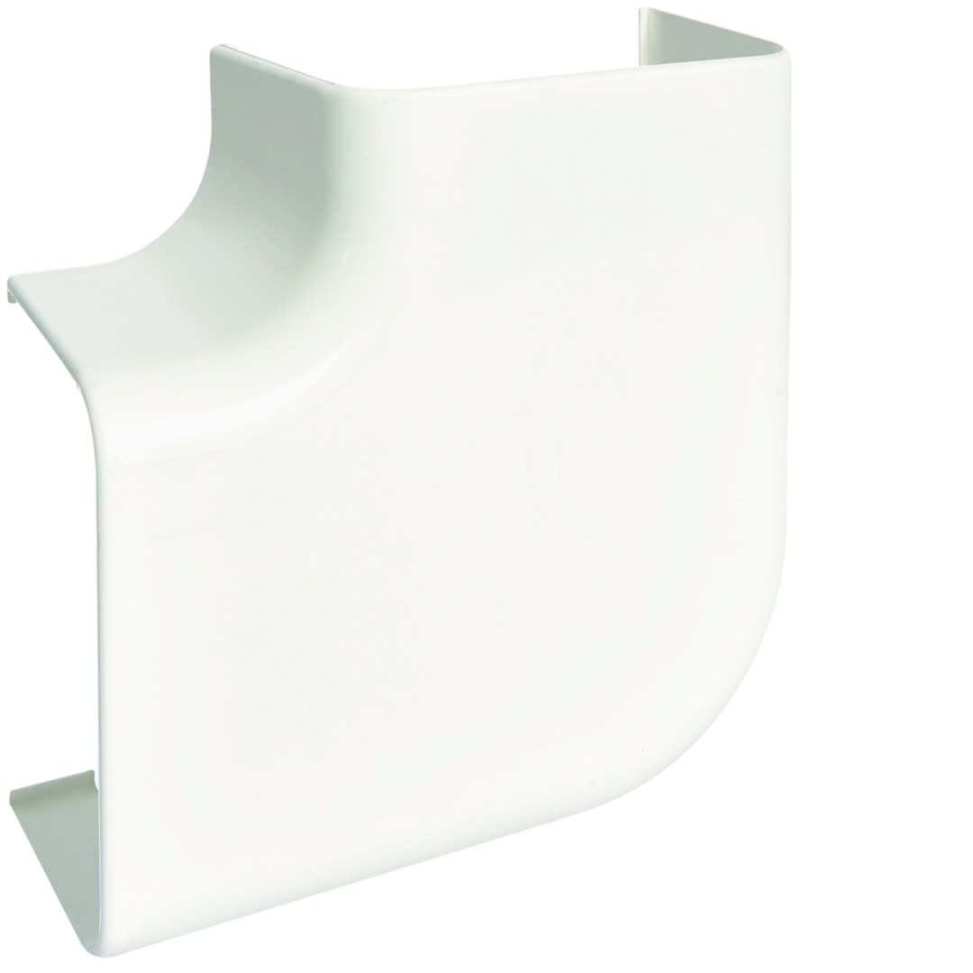 Hager - Angle plat pour goulotte de climatisation CLM 75 x 125 mm Blanc paloma